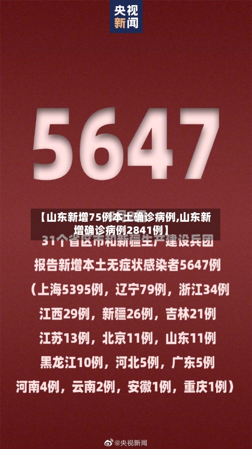 【山东新增75例本土确诊病例,山东新增确诊病例2841例】